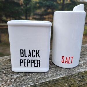 Vintage inspired  ceramic salt and pepper shakers